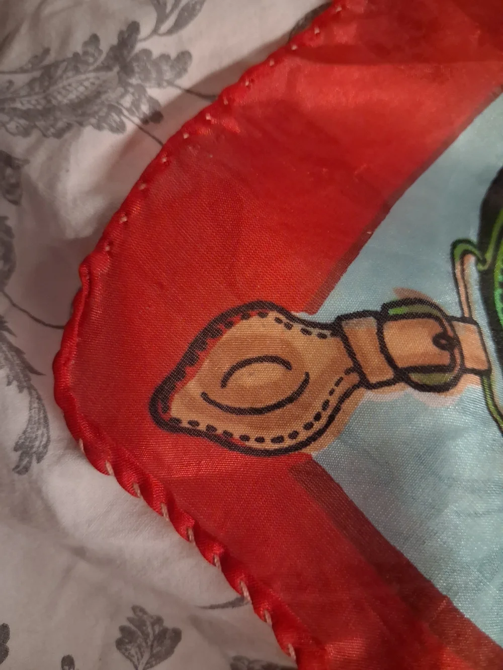 Vintage Hermes Equestrian Print Silk Scarf in Red, Blue, Green